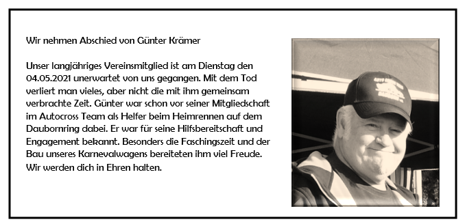 Günter Krämer Nachruf